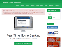 Tablet Screenshot of lakeshore-fcu.com